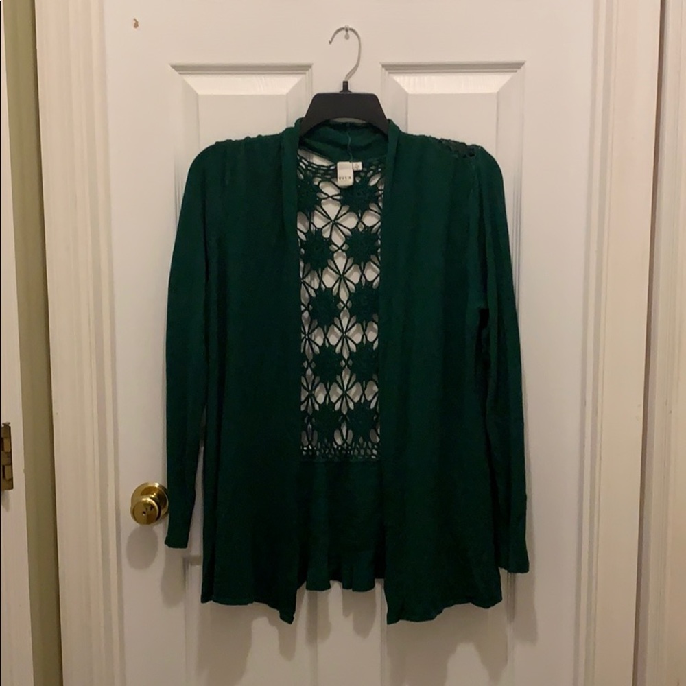 Green cardigan